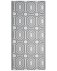 Beliani, Beliani Outdoor Teppich dunkelgrau 90 x 180 cm zweiseitig BIDAR, Beliani - Teppich aus Polypropylen Modern BIDAR, 180cm, Spacegrau
