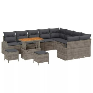 vidaXL, VidaXL - Garten-sofa poly-rattan, One Size, Grau