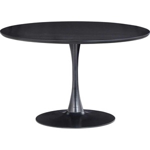 mutoni living, Esstisch Sammy rund Trompetenfuss schwarz 120x120, Esstisch Sammy rund Trompetenfuss schwarz 120x120