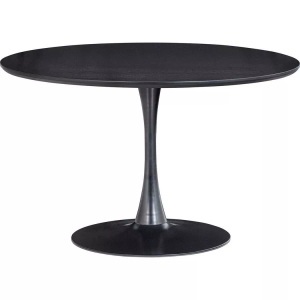 mutoni living, Esstisch Sammy rund Trompetenfuss schwarz 120x120, Esstisch Sammy rund Trompetenfuss schwarz 120x120