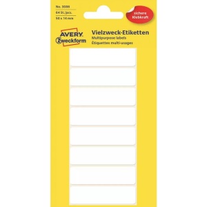 Avery Zweckform, Avery Zweckform Avery Zweckform, AVERY ZWECKFORM Etiketten 50×14mm 3086Z weiss 64 Stück