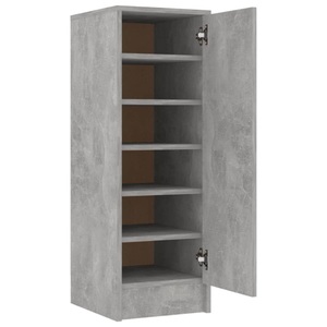 vidaXL, vidaXL Schuhschrank Betongrau 32x35x92 cm Spanplatte