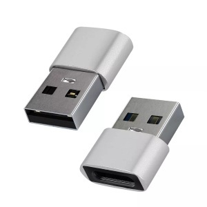 Avizar, USB / USB-C Adapter, Laden + Sync., Avizar - USB / USB-C Adapter, Laden + Sync., Silber, One Size