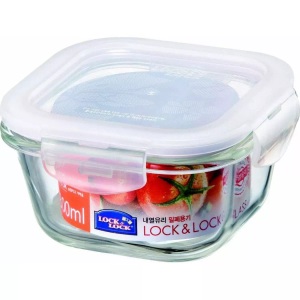 Lock & Lock, Lock & Lock Lock & Lock Vorratsbeh?lter Boroseal, Ofenglasbehälter mit Deckel quadratisch 0.3l 12x12x6.5cm