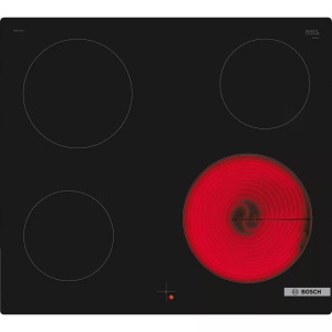 Bosch, Bosch Nke601Ga1C - Kochfeld (Schwarz), Bosch Serie 4, Elektrokochfeld, 60 cm, Kochfeld Herd gesteuert, Schwarz, flächenbündig (integriert), NKE601GA1C