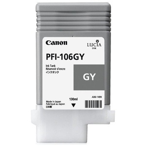 Canon, Original Tintenpatrone grau Canon PFI-106GY, Canon Tintenpatrone, grau, PFI-106GY, 6630B001, (130ml)