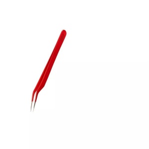 Rubis, Rubis Wimpern Pinzette gebogen, rot, Rubis Wimpern Pinzette gebogen, rot