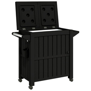 vidaXL, vidaXL 3-in-1 Servierwagen Schwarz Polypropylen, vidaXL 3-in-1 Servierwagen Schwarz Polypropylen