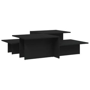 vidaXL, vidaXL Couchtische 2 Stk. Schwarz Holzwerkstoff