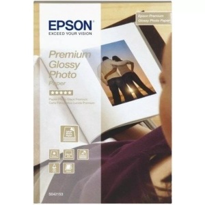 Epson, Epson Premium Glossy Photo Paper 10x15cm 225g, Epson Premium Foto Papier, 10cm x 15cm, 255g, glossy, C13S042153, (40 Blatt)
