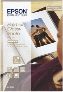 Epson, Epson Premium Glossy Photo Paper 10x15cm 225g, Epson Premium Foto Papier, 10cm x 15cm, 255g, glossy, C13S042153, (40 Blatt)