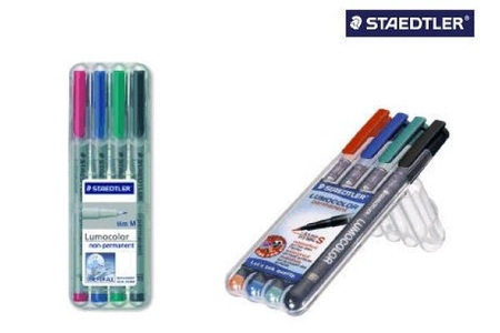 Staedtler, Staedtler Folienstift Lumocolor 312, Staedtler Lumocolor, non-permanent, Universalstift, 1/2, 5mm, , 312 WP4, (4-farbig assortiert)