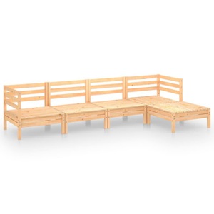 vidaXL, vidaXL 5-tlg. Garten-Lounge-Set Massivholz Kiefer
