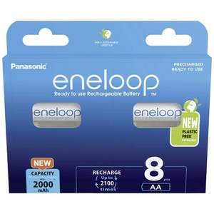 Panasonic, Panasonic eneloop HR06 Mignon (AA)-Akku NiMH 2000 mAh 1.2 V 8 St., Akku eneloop, Mignon AA 1,2V