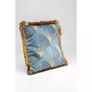 Kare Design, Kissen Leaves Fringe 45x45, Kissen Leaves Fringe 45x45