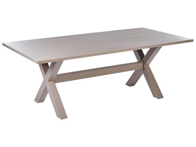 Beliani, Gartentisch aus Aluminium Modern CASCAIS Gartentisch aus Aluminium Modern CASCAIS, Beliani - Gartentisch aus Aluminium Industriell CASCAIS, One Size, Taupe