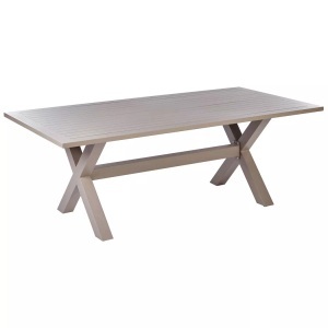 Beliani, Gartentisch aus Aluminium Modern CASCAIS Gartentisch aus Aluminium Modern CASCAIS, Beliani - Gartentisch aus Aluminium Industriell CASCAIS, One Size, Taupe