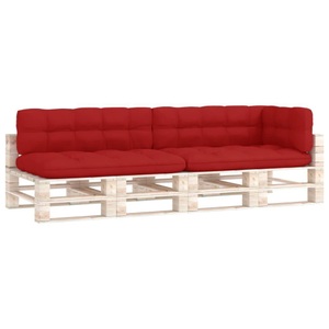 vidaXL, vidaXL Palettensofa-Auflagen 5 Stk. Rot, vidaXL Palettenkissen 5-tlg. Rot Stoff
