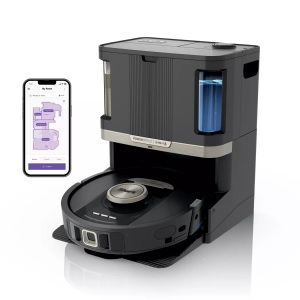 Shark, Shark PowerDetect NeverTouch Pro 2-in-1 Saug-und Wischroboter Schwarz App gesteuert, Beutellos, inkl. Akku, inkl., Shark RV2800ZECH Wischroboter ? Staubsauger Roboter/Saugroboter ? schwarz