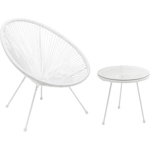 Kare Design, Gartenset Acapulco weiss (2-tlg), KARE Design - Gartenset Acapulco weiss (2-tlg), One Size, Weiss