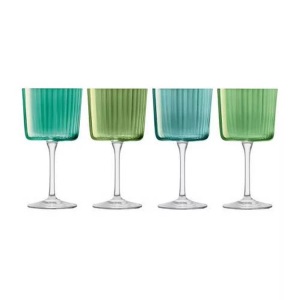 LSA, 4er Set Gems Weingläser 250ml Jade assort., Weinglas-Set Gems