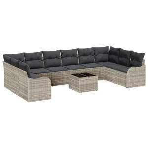 vidaXL, VidaXL - Garten-sofa poly-rattan, One Size, Grau
