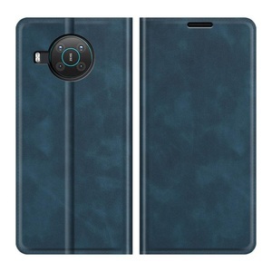 Cover-Discount, Nokia X20 - Seidige Stand Flip Case Hülle dunkelblau, Cover-Discount - Nokia X20 Seidige Stand Flip Case Hülle, Weiss Bunt