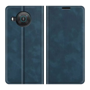 Cover-Discount, Nokia X20 - Seidige Stand Flip Case Hülle dunkelblau, Cover-Discount - Nokia X20 Seidige Stand Flip Case Hülle, Weiss Bunt