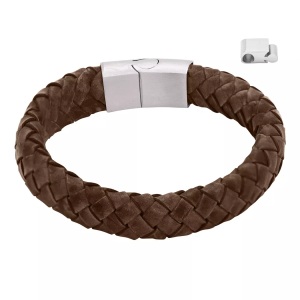 Heideman, Lederarmband Enno Unisex Braun 21cm, Heideman - Lederarmband Enno, 21cm, Braun