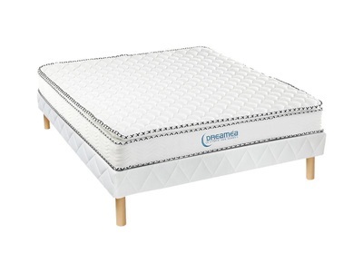 DREAMEA, Taschenfederkernmatratze Lattenrost Set mit Topper ALTIER von Taschenfederkernmatratze Lattenrost Set mit Topper ALTIER von DREAMEA, 