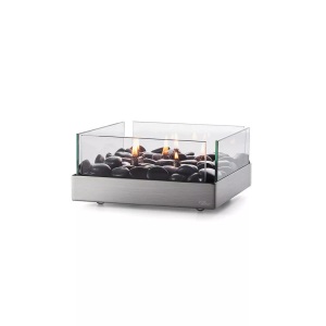 PHILIPPI, PHILIPPI Feuerstelle »Philippi Fireplace Tischkamin, quadratisch«, Philippi - FIREPLACE Tischkamin 23x23x10 cm, One Size, Mediumgrau