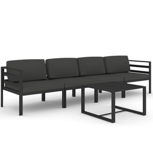 vidaXL, vidaXL 5-tlg. Garten-Lounge-Set mit Kissen Aluminium Anthrazit