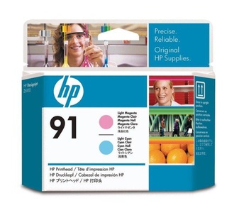 Hp, HP 91 Druckkopf magenta hell und cyan hell, Hewlett Packard Druckkopf, hell-blau/hell-rot, No.91, C9462A