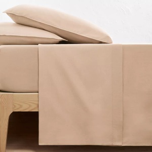 LA REDOUTE INTERIEURS, Leintuch Scenario aus vorgewaschener Baumwolle Leintuch Scenario aus vorgewaschener Baumwolle, La Redoute Intérieurs - Leintuch Scenario aus vorgewaschener Baumwolle, 240X290CM, Beige