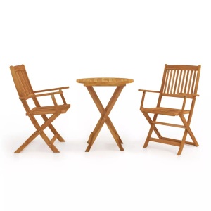 Diverse Hardware, 3-tlg. Bistro-Set Klappbar Massivholz Akazie