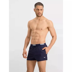 Puma, PUMA Badeshorts, mit elastischem Logobund, PUMA Herren Badeshort dunkelblau | L