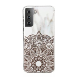 Cover-Discount, Galaxy S21+ - Softes Silikon Gummi Case Marbel Mandala, Cover-Discount - Galaxy S21+ Softes Silikon Case Marble, Weiss