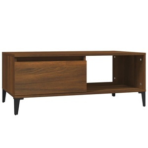 vidaXL, vidaXL Couchtisch Braun Eichen-Optik 90x50x36,5 cm Holzwerkstoff, 