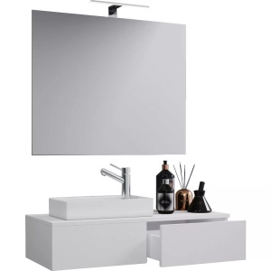 VCM, 3-tlg Badmöbel Set Gäste WC Gästebad Waschplatz Waschtisch klein schmal Gudas SP 3-tlg Badmöbel Set Gäste WC Gästebad Waschplatz Waschtisch klein schmal Gudas SP, 