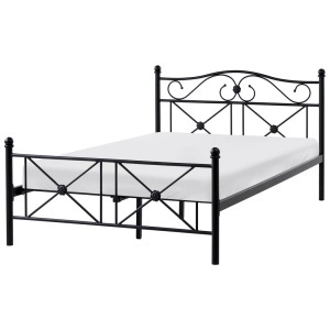 Beliani, Beliani - Bett mit Lattenrost aus Stahl RODEZ, 120X200CM, Schwarz