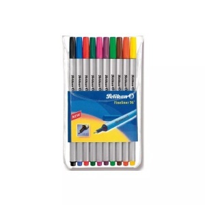 Pelikan, Fineliner 96, Set, Pelikan Fineliner, 0,4mm, 96/10, (10 Farben, Etui)