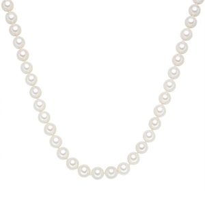 Damen Perlen-kette Unisex Weiss 120cm