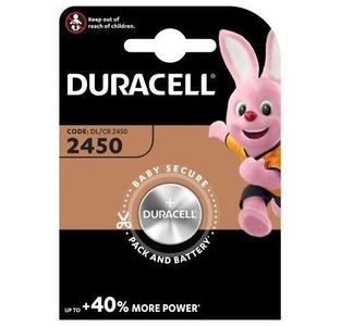 Duracell, Lithium Knopfzelle CR2450 - 1 Stück, Duracell Knopfbatterie Lithium, 3V, 620mAh, DL2450, DUR030428
