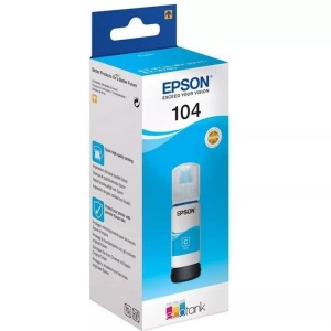 Epson, Epson 104 cyan Tintenbehälter, Epson 104 Original Tintenpatrone C13T00P240 Cyan