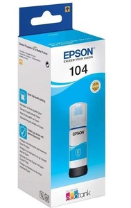 Epson, Epson 104 cyan Tintenbehälter, Epson 104 Original Tintenpatrone C13T00P240 Cyan