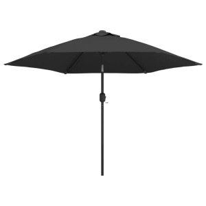 Diverse Hardware, Sonnenschirm mit LED-Leuchten und Stahlmast 300 cm Anthrazit, vidaXL Sonnenschirm mit LED-Leuchten und Stahlmast 300 cm Anthrazit
