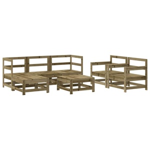 vidaXL, vidaXL 7-tlg. Garten-Lounge-Set Kiefernholz Imprägniert, vidaXL 7-tlg. Garten-Lounge-Set Kiefernholz Imprägniert