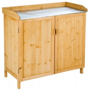 TecTake, Pflanztisch mit Unterschrank Pflanztisch mit Unterschrank, Tectake - Pflanztisch mit Unterschrank, One Size, Braun
