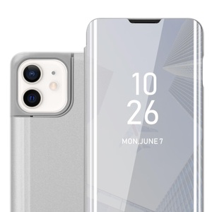 Cadorabo, Hülle für Apple iPhone 12 MINI Spiegel Standfunktion 360 Grad Schutz, 