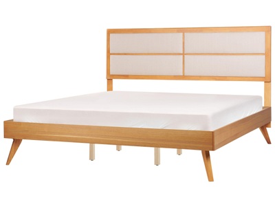 Bett mit Lattenrost aus MDF-Platte Retro POISSY Bett mit Lattenrost aus MDF-Platte Retro POISSY
